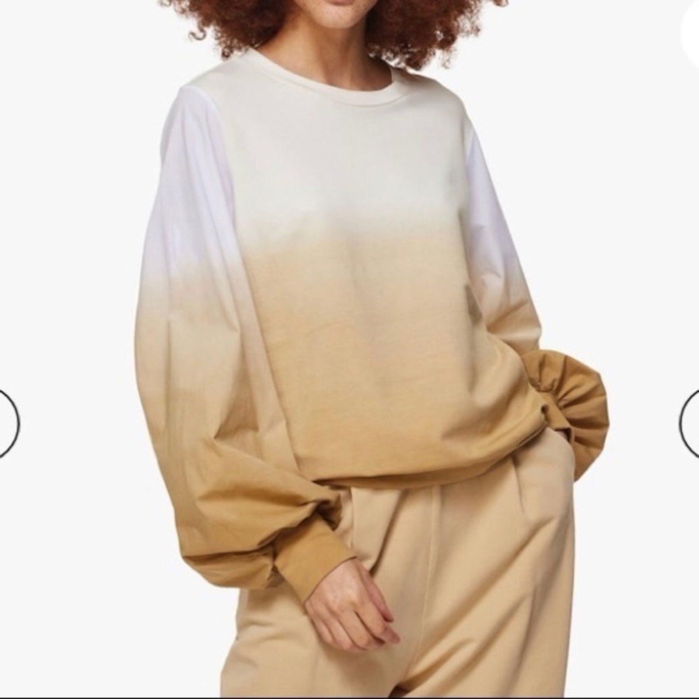 DOROTHEE SCHMACHER OMBRE COLOR BLOCK PUFF SLEEVE TOP 3 medium